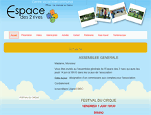 Tablet Screenshot of espacedes2rives.com